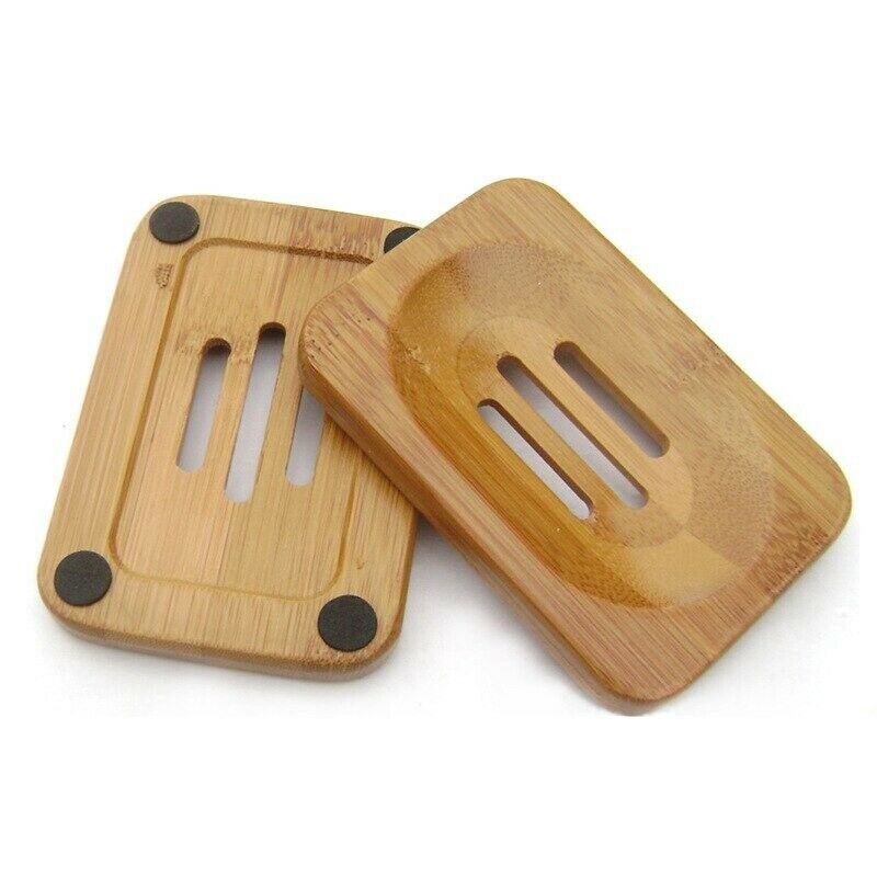 Eco-Friendly Bamboo Soap Dish With Tray | Non-Plastic