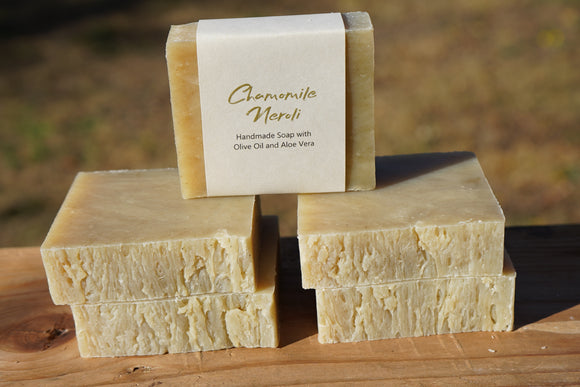 Chamomile Neroli Organic Soap Bar - All Natural Bar Soap - Handmade Soap Made With Shea Butter and Olive Oil