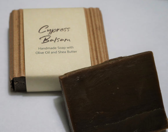 Cypress Balsam Pine Tar - Vegan - All Natural Bar Soap - Handmade Soap Made With Shea Butter and Olive Oil